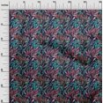 thumbnail image 3 of oneOone Tissu Polyester Spandex Brun Rose Feuilles Matière de Robe Tissu Imprimé Tissu au Mètre 56 Pouces de Large, 3 of 5