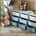 thumbnail image 4 of Qaba Organisateur de Jouets pour Enfants à 3 Niveaux avec 9 Bacs de Rangement en Plastique, Bleu, 4 of 10
