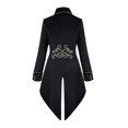 thumbnail image 4 of LSLJS Men's Fashion Coat Windbreaker Gothic Style Jacket Men's Retro Halloween Coat, Gothic Dress, 4 of 7