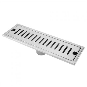 Rdeghly Drain de Douche Linéaire en Acier Inoxydable Rectangulaire pour Salle de Bain