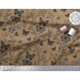 thumbnail image 2 of Soimoi Poly Georgette Fabric Leaves,Floral & Butterfly Print Fabric by Yard 42 Inch Wide, 2 of 3