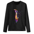 thumbnail image 4 of PVCS Hauts pour Femmes Col Rond Imprimé Manches Longues Blouse Décontractée Ample T-shirt, 4 of 5