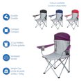 thumbnail image 4 of Chaise confort Ozark Trail à mesh, Capacité : 102 kg (225lbs), Polyester 600D, Acier, Couleur violette, 4 of 6