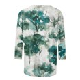 thumbnail image 4 of Jolis Hauts Mode pour Femmes T-shirt Ample Imprimé Blouse à Manches 3/4 Col Rond Hauts Décontractés Hauts de Gym en Liquidation, 4 of 5
