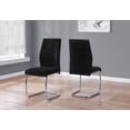 thumbnail image 3 of Monarch Specialties Dining Chair, Set Of 2, Side, Upholstered, Kitchen, Dining Room, Velvet, Metal, Black, Chrome, Contemporary, Modern, 3 of 4