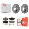 thumbnail image 1 of Transit Auto Front Disc Brake Rotors and Semi-Metallic Pads Kit for Car Mazda CX-7 Ford Edge Lincoln MKX K8S-100517, 1 of 11