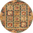 thumbnail image 1 of Ahgly Company Tapis d'Intérieur Ronds Abstraits Or Abstraits pour Aire, 3 Pieds Rond, 1 of 6