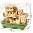 thumbnail image 2 of Solid Wood Acrylic Hamster Cage Large Space with Feeding Box & Accessories, 2 of 6