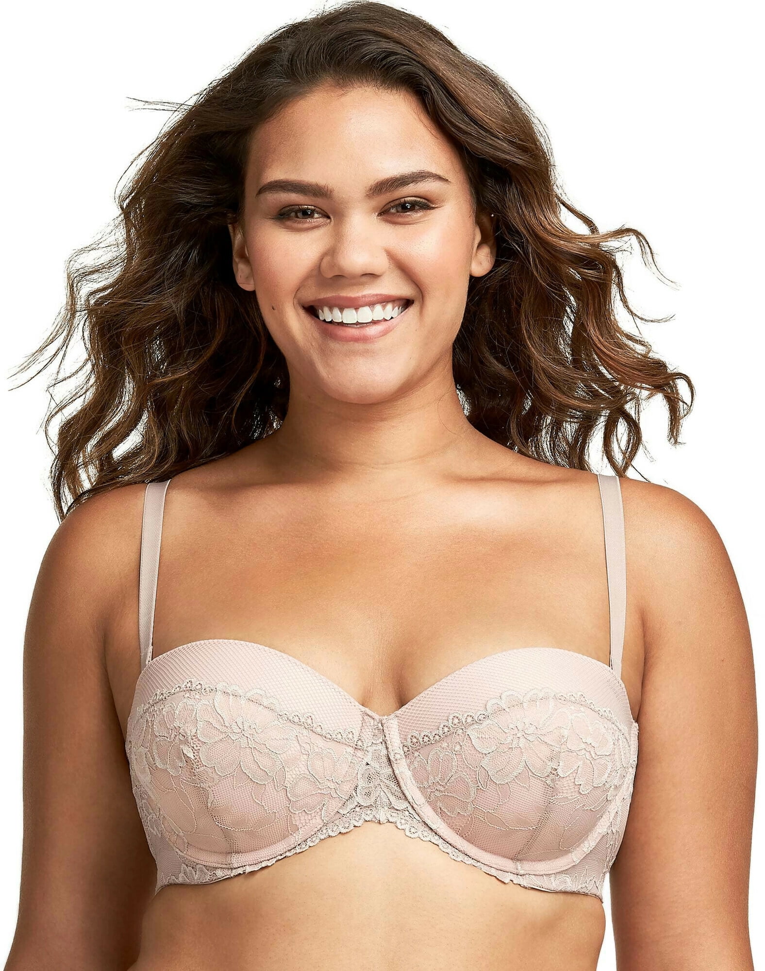 Maidenform Womens Essential Multiway Push-Up Bra, 34C, Evening Blush/Sheer Pale
