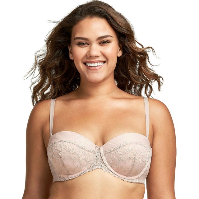 Maidenform Womens Essential Multiway Push-Up Bra, 40C, Evening Blush/Sheer Pale