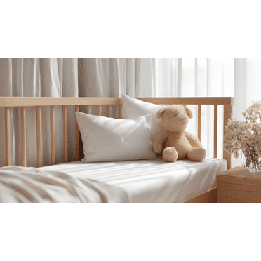 My Bed Linens 600 Thread Count Supima® Cotton Baby Crib Sheets – White, Ultra-Soft, Durable,  Sateen, Hypoallergenic, Fits Mattresses 6" to 10" deep
