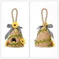 thumbnail image 3 of Mini Beehive Farmhouses Bee Hive Table Decor Spring Jute Rope Woven Hanging Ornament Decorative Honey Beehive Farmhouses Country Home Kitchen Bookshelf Decoration A, 3 of 8