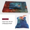 thumbnail image 4 of Unique Bargains Star Colored Sky Moon Night Duvet Cover Fuchsia Starry Pattern 4pcs, 4 of 9