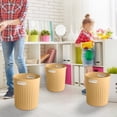 thumbnail image 5 of Large Capacity Modern Can For Home Kitchen Living Room And Bathroom Sleek Open Design Easy Disposal 3PCS, 5 of 5