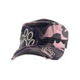 thumbnail image 1 of Top Headwear Womens Print Adjustable Cadet Cap - Lavender Camo - Paw, 1 of 2