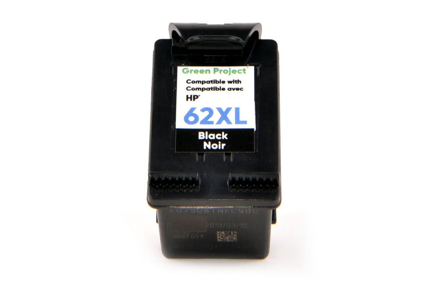 Cartouche  d'encre noire remise a à neuf HP62 XL Green Project,(H-62XLBK)