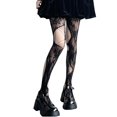 thumbnail image 1 of Collants Résille en Soie Noire Aguichant pour Femmes d'Halloween, 1 of 4