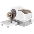 thumbnail image 1 of PawHut Extra Large Stainless Steel Cat Litter Box with High-Sided Wall, 1 of 10