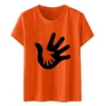 thumbnail image 3 of TZEWGL T-Shirt Graphique Décontracté Imprimé Couleur Orange Manches Courtes Col Rond pour Tout-Petits Filles Garçons Taille 12-13T, 3 of 5