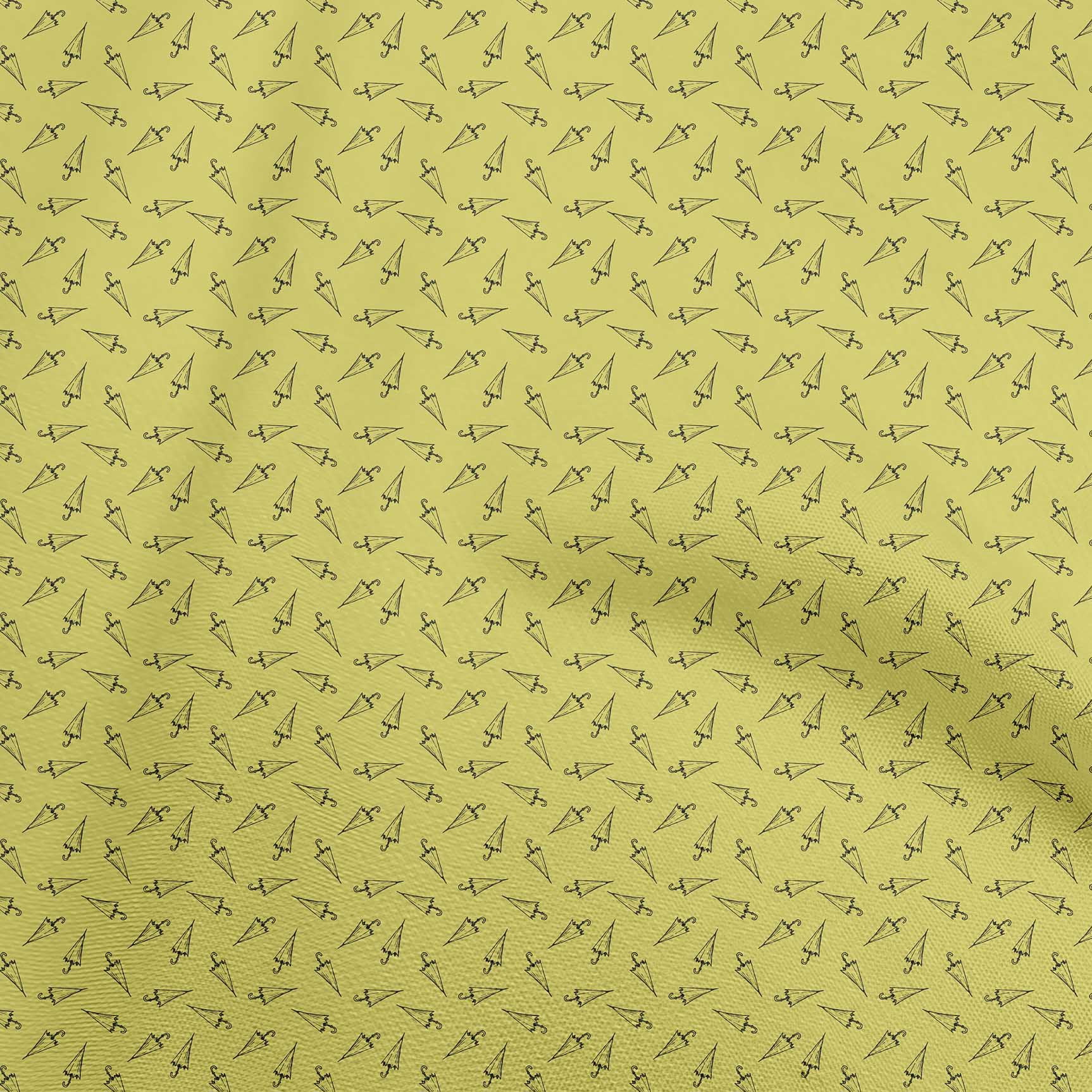 oneOone Polyester Spandex Lime Green Fabric Umbrella Sewing Craft Projects Fabric Prints By Yard 56 Inch Wide