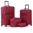 thumbnail image 1 of Jetstream Atlantic Softside 4 Piece Luggage Set, Rolling Suitcase Set: 25 Inch Checked Luggage, Carry On Suitcase, Tote Bag & Toiletry Kit, 1 of 12
