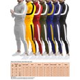 thumbnail image 4 of MAWCLOS Mens Tracksuit Long Sleeve Sweatsuits Zip Up 2 Piece Jogging Set Active Running Stand Collar Sweatshirt And Sweatpants Red White L, 4 of 4
