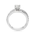 thumbnail image 3 of 1ct Infinity Diamond Engagement Wedding Ring Set 14K White Gold, 3 of 4