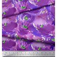 thumbnail image 2 of Soimoi Purple polyester Crepe Fabric Flower Watercolor Print Sewing Fabric BTY 42 Inch Wide, 2 of 3