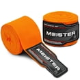 thumbnail image 1 of Meister Adult 180" Semi-Elastic Hand Wraps for MMA & Boxing (Pair) - Orange, 1 of 3