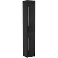 thumbnail image 1 of HOMCOM Armoire de Rangement Haute pour Salle de Bain avec 3 Tablettes Ajustables, Noir, 1 of 10