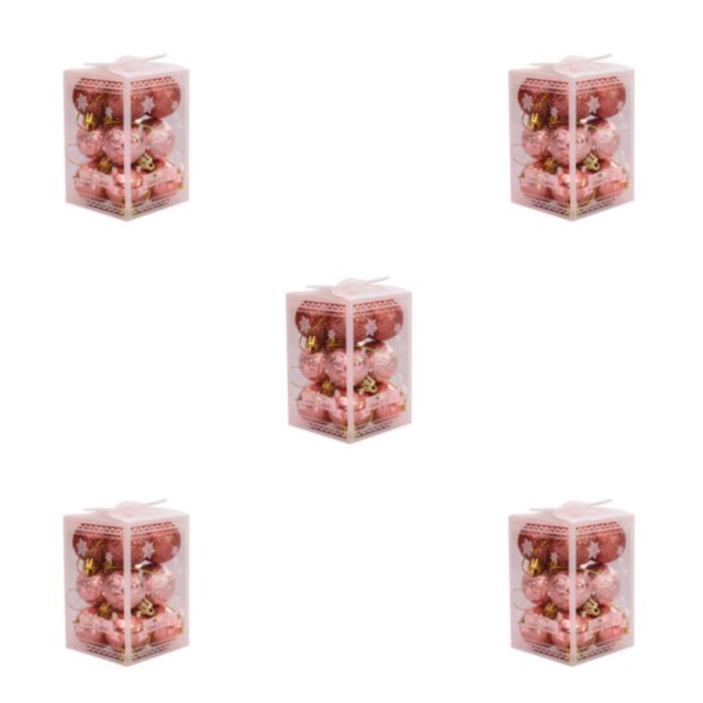 Transemion 12piece Christmas Balls Enought Quantity For Beautifully Decorated Festive Tree rose gold 5Set