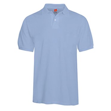 Hanes 054X Polo en Jersey Comfortblend Ecosmart pour Adulte, Bleu Pâle - Très Grand