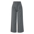 thumbnail image 4 of Kcodviy Pantalon à Jambe Grand pour Femmes Pantalon Rayé pour Femmes Décontracté pour Femmes Travail Affaires Pantalon Décontracté pour Femmes pour le Travail Décontracté Taille Haute Robe à Cordon Pantalon Décontracté Femmes Pantalon Fluide Pantalon de Bureau, 4 of 5