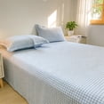 thumbnail image 4 of Deeceymbur Washed Cotton Solid Color Bedding Set 3 Piece Duvet Cover Fitted Sheet Pillowcases Soft Breathable, 4 of 6