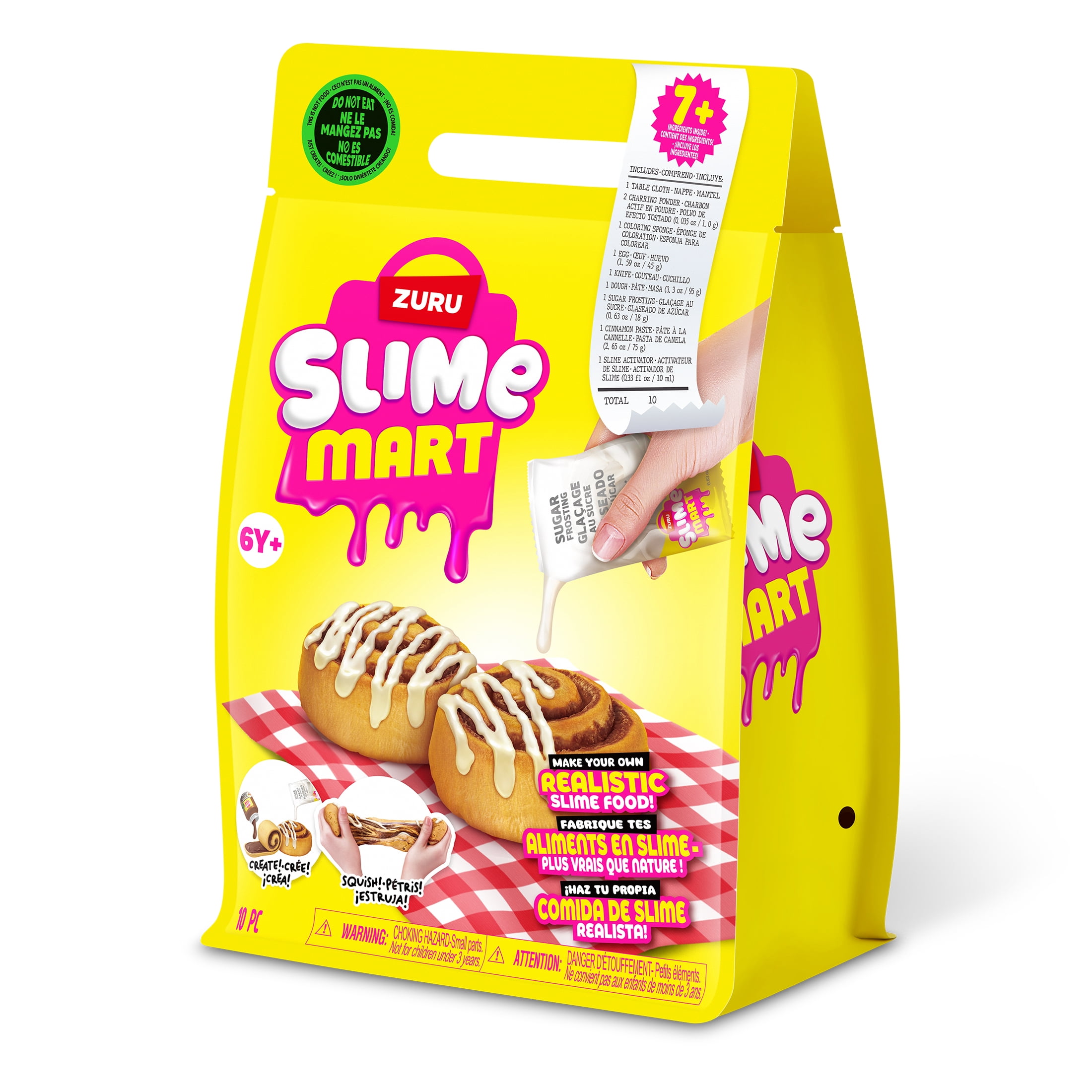 Slime Mart Shopping Bag Cinnamon Rolls by ZURU - Play Food Themed DIY Slime Kit for Kids Ages 6+
