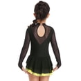 thumbnail image 3 of TiaoBug Girls Stylish Mesh Splice Rhinestone Figure Ice Skating Dress Long Sleeves Ballet Dance Tutu Dress Yellow 14, 3 of 5