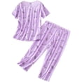 thumbnail image 2 of Women's Sleepwear Tops with Capri Pants Pajama Sets, 2 of 4