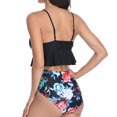 thumbnail image 4 of RKSTN Tankini Set for Women Swimsuits Ruffled High Waisted Tummy Control Knot Adjustable Straps Backless Bathing Suits, 4 of 8