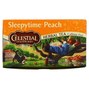Celestial Seasonings, Herbal Tea, Caffeine Free, Sleepytime Peach, 20 Tea Bags, 1.0 oz (29 g)