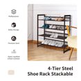 thumbnail image 3 of Costway 4-Tier Shoe Rack Adjustable to Flat Slant Shoe Organizer Holder Stand, 3 of 10