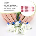 thumbnail image 4 of Fake Nail Set French Style Scratch Resistant Press-on Fingernails Full Cover Removable Trimble Adjustable Manicure Stickers Type 15, 4 of 7