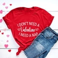 thumbnail image 2 of Penkiiy T-Shirts de la Saint-Valentin pour Femmes, Jolis T-Shirts Graphiques à Imprimé Cœur, Haut Décontracté à Manches Courtes 2TG Rouge, 2 of 7