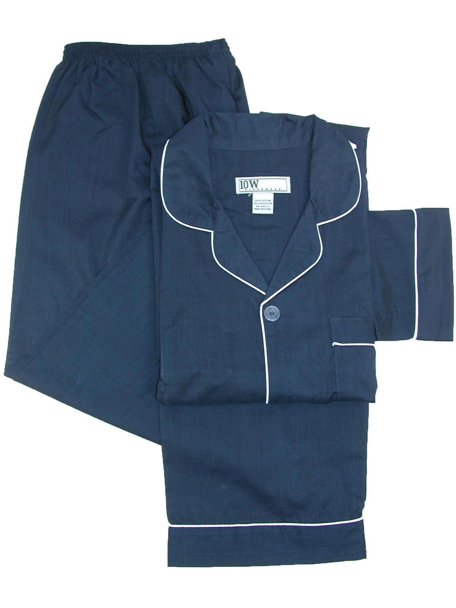 Ten West Apparel Ensemble de Pyjama Uni à Manches Longues et Jambes Longues