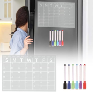 HANDIED Household pendant Clear Refrigerator Dry Erases Board Calendar Weekly Planner Acrylic Fridge Calendar For Home 2ml、