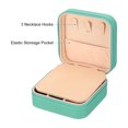 thumbnail image 4 of Unique Bargains Travel Jewelry Case, Small Jewelry Organizer Portable Mini Jewelry Box with Mirror Square Style 1, Green, 4 of 5