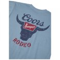 thumbnail image 5 of Coors Banquet Rodeo Logo Distressed Front and Back Dusty Blue T-Shirt-Large, 5 of 5