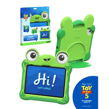 Belkin Disney Pixar Toy Story iPad A16 Case Kids (11th Generation 2025, 11" / 10th Generation 2022, 10.9") - Lilypad Inspired, Shockproof Protective Cover with Handle & Kickstand, Durable Non-Toxic