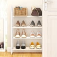 thumbnail image 4 of EGNMCR Shoe Rack,Shoe Rack for Closet, Shoe Rack Organizer Shoe Rack Shoe Rack Storage Organizer With 4 Tiers Metal Shelves For Bedroom Closet Entry Dorm Room Shoe Rack, 4 of 6
