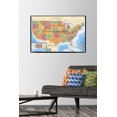 thumbnail image 3 of Map - USA Wall Poster, 22.375" x 34" Framed, 3 of 4