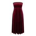 thumbnail image 4 of Meichang Robe Sans Bretelles en Velours pour Femme Invitée de Mariage Robe Maxi Ligne A Robe Tube de Cocktail Robe Formelle de Bal Soirée Longue, 4 of 6